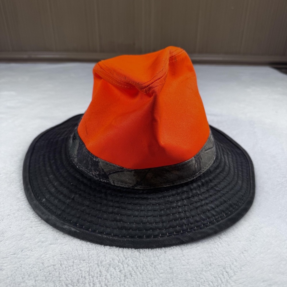 Signatures Hat Boonie Mens‎ L Orange Realtree Camo Wide Brim Hunting Outdoor